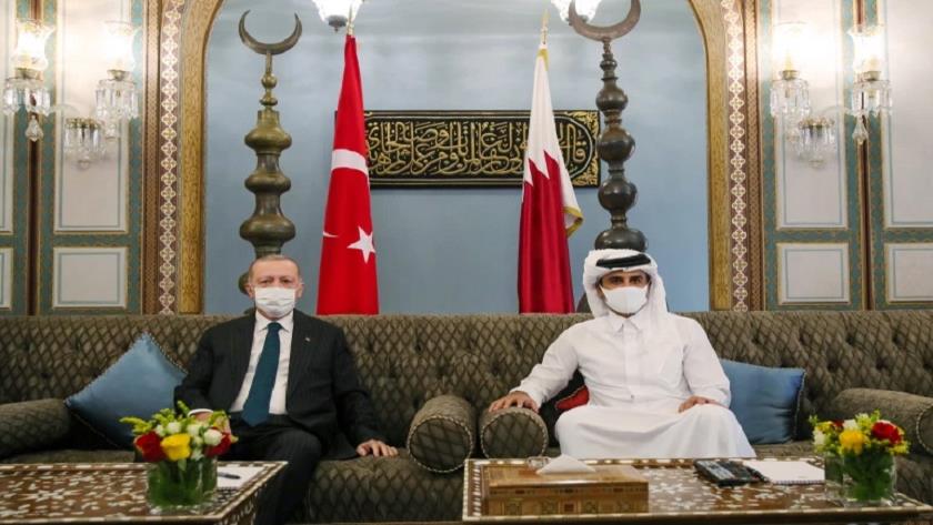Iranpress: Turkish president arrives in Qatar for talks with Sheikh Tamim