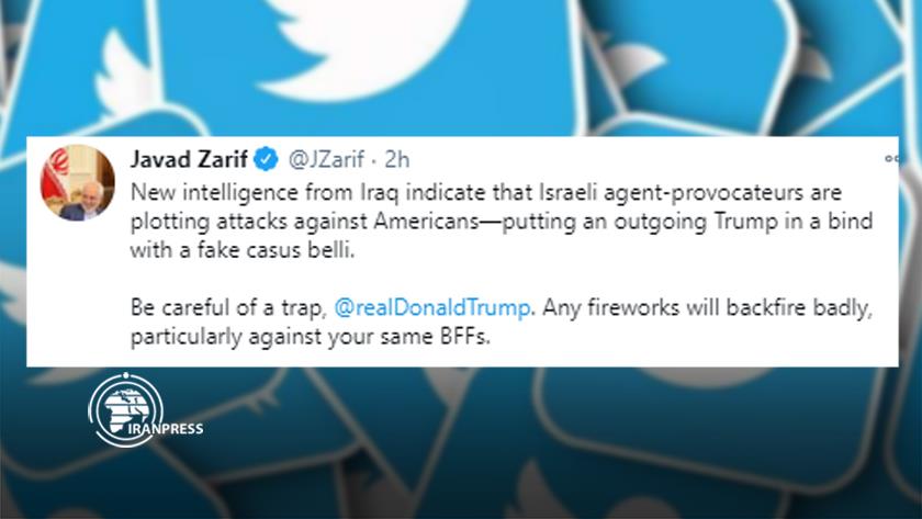 Iranpress: Zarif warns Trump: Fireworks will backfire badly