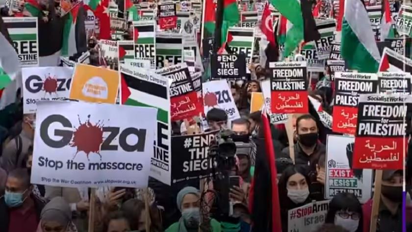 Iranpress: London streets filled with pro-Palestine demonstrations