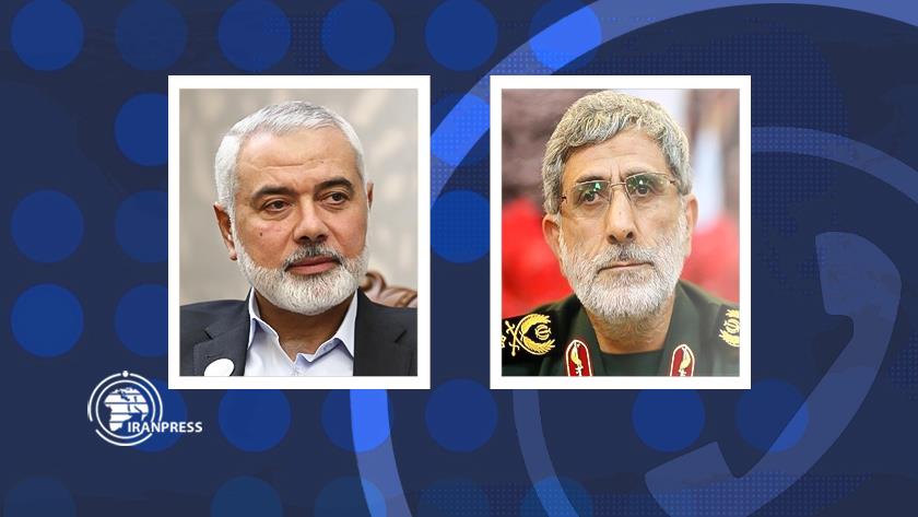 Iranpress: IRGC commander, Hamas Chief hold phone talks