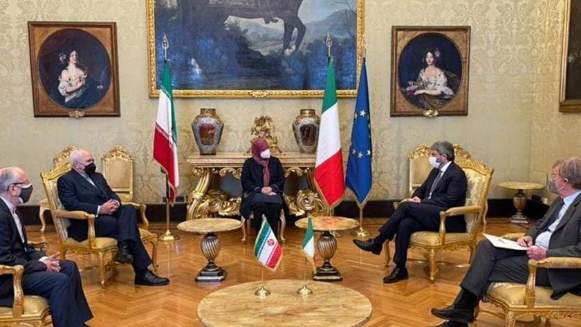 Iranpress: Zarif, Italian Parliament Speaker hold talks