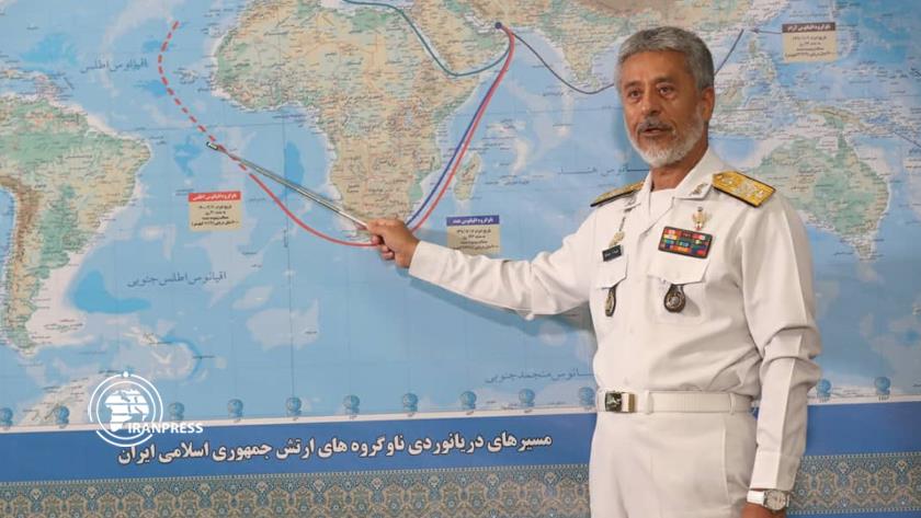Iranpress: Iran sends naval fleet to Atlantic Ocean for 1st time