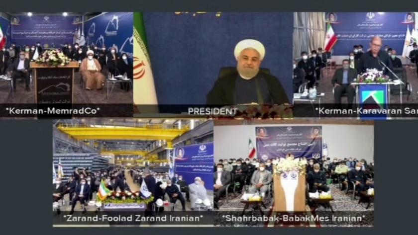 Iranpress: President Rouhani inaugurates five national industrial projects 