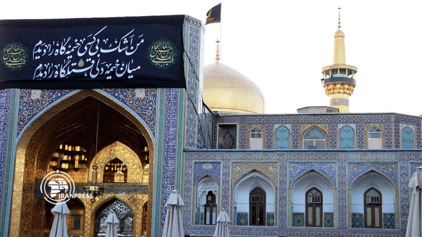 Iranpress: Razavi Holy Shrine worn in black