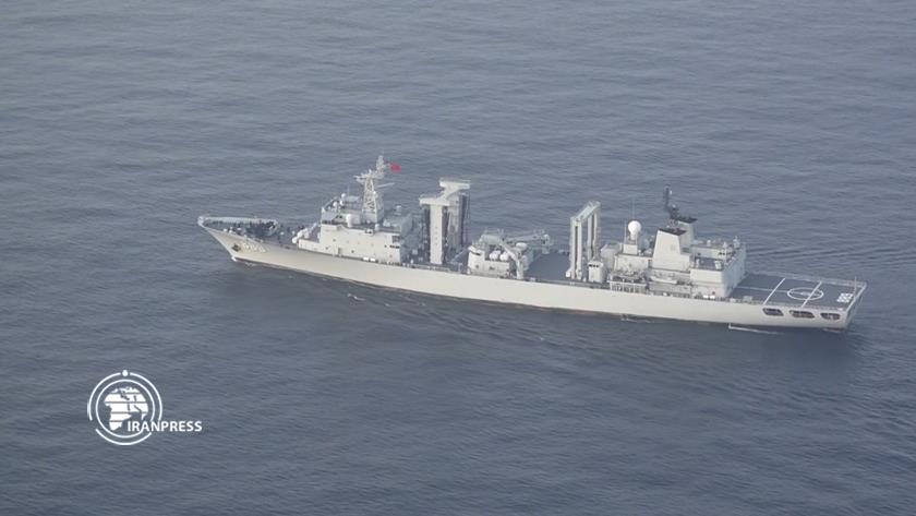 Iranpress: Iranian ships welcome Chinese, Russian fleets 