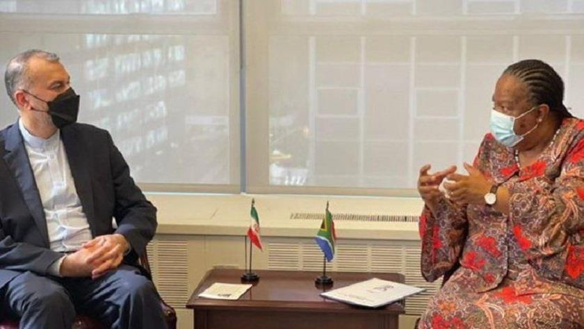 Iranpress: Iranian, South African FMs consult developing mutual relations 