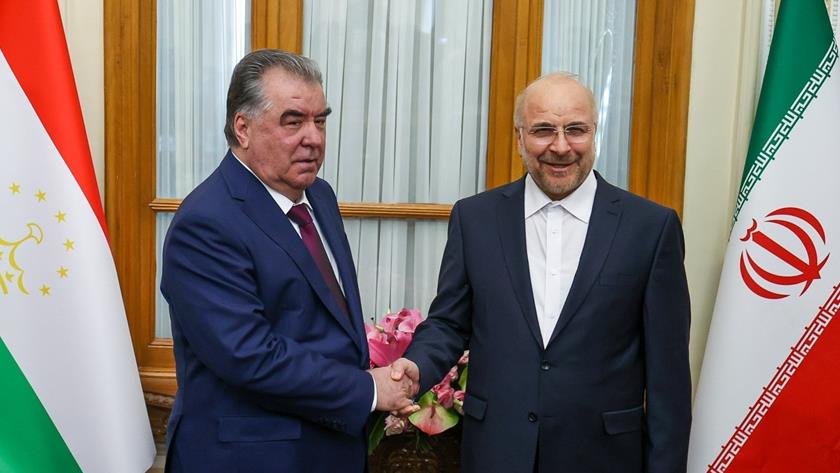 Iranpress: Iranian Parliament speaker, Tajik president call for boosting cooperation