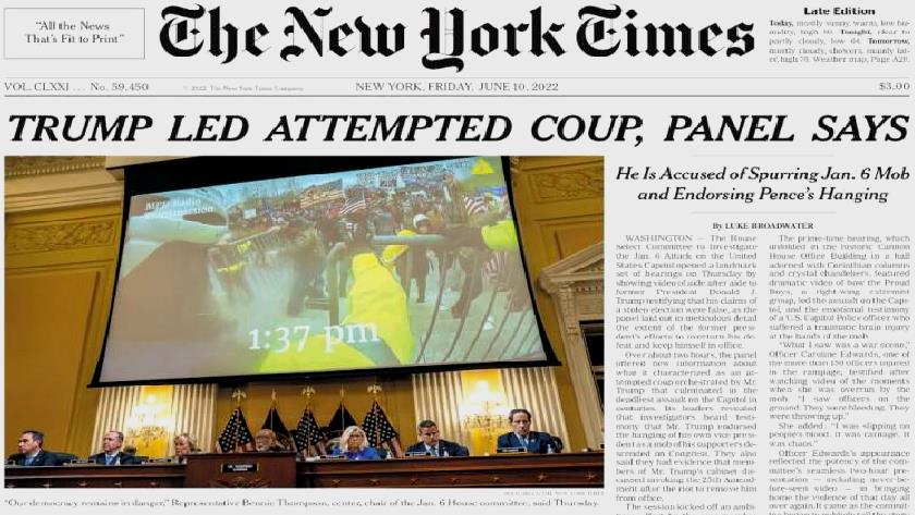 Iranpress: World Newspapers: US House panel says Trump led 