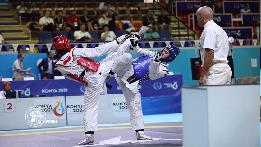 Iranpress: Iranian Taekwondokas start powerfully in Konya Games 2021