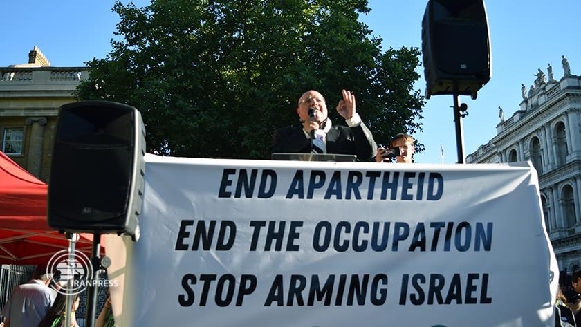 Iranpress: Pro-Gaza rally held outside UK Prime Minister