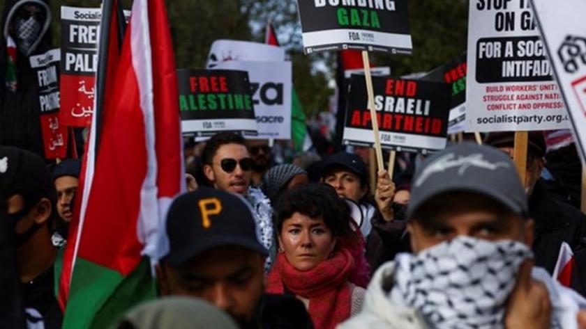 Iranpress: استمرار مظاهرات في أوروبا للمطالبة بوقف الحرب على غزة