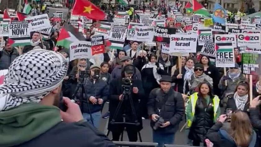 Iranpress: اعتصام أمام برلمان بريطانيا للمطالبة بوقف تصدير السلاح لـ إسرائيل