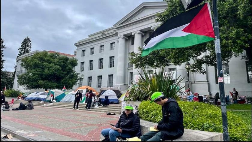 ایران برس: احتجاجات مؤيدة للفلسطينيين تجتاح الجامعات الأمريكية