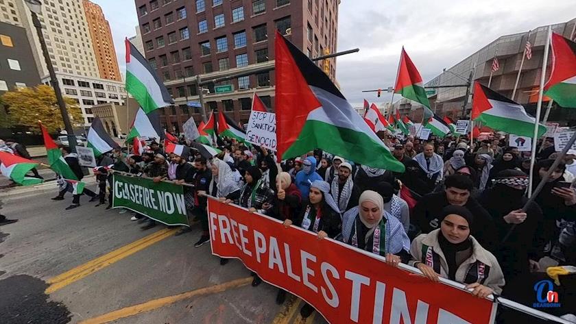 Iranpress: طلاب جامعة سان فرانسيسكو ينضمون لموجة الاحتجاجات الداعمة للفلسطينيين 