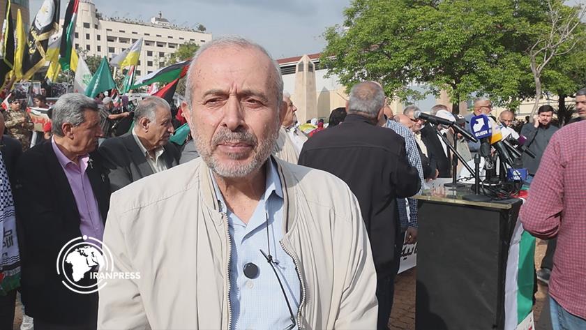 Iranpress: الشيخ عطا الله حمود: سنواصل دعم المقاومة الفلسطينية حتى تحرير كل فلسطين + فیدیو 