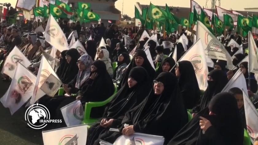 Iranpress: حضور رسمي وشعبي في الذكرى الـ6 لشهداء المقاومة في البصرة