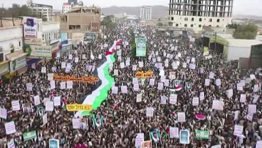 Iranpress: راهپیمایی مردم یمن در حمایت از مردم مظلوم فلسطین