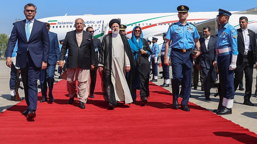 Iranpress: رئیس جمهوری ایران وارد پاکستان شد