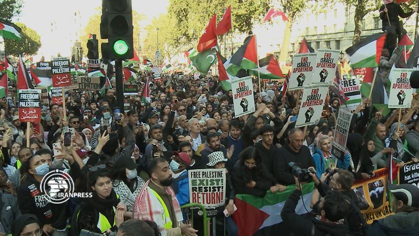 Iranpress: لندن روی موج حمایت از مظلومیت غزه 