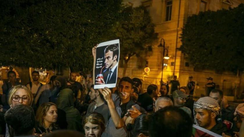 Iranpress: اعتراض تونسی ها به مواضع مکرون در قبال تحولات غزه