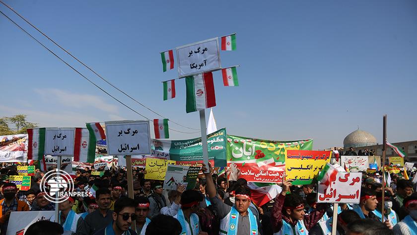 Iranpress: برگزاری راهپیمایی 13 آبان در اصفهان در قاب ایران پرس