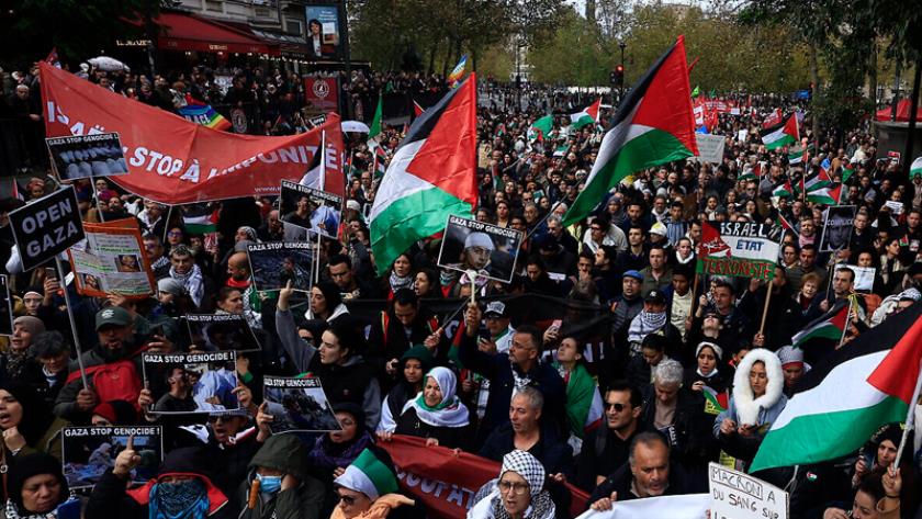 Iranpress: درخواست مردم اروپا برای توقف جنایات رژیم صهیونیستی علیه مردم غزه
