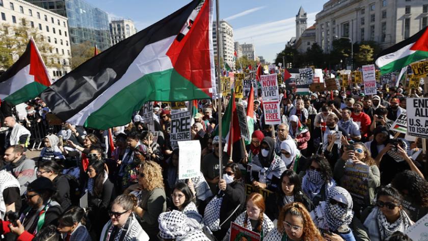 Iranpress: برگزاری تظاهرات ضدصهیونیستی در واشنگتن