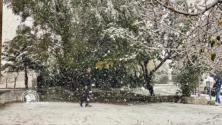 Iranpress: بارش زیبای برف پاییزی در تبریز 