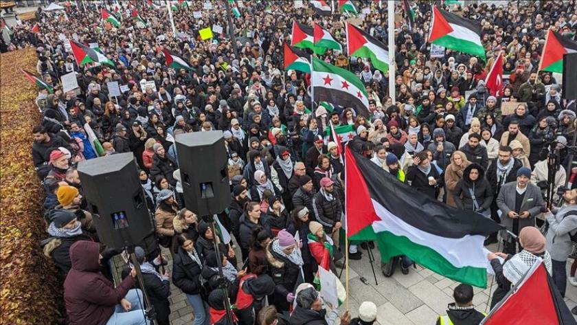 Iranpress: تظاهرات حامیان ملت فلسطین در استکهلم