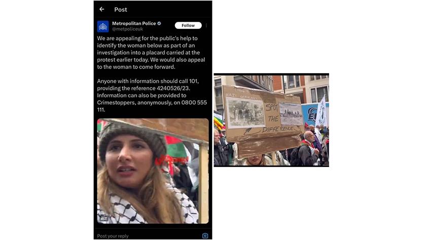 Iranpress: تعقیب قضایی یک زن در انگلیس بدلیل حمایت از فلسطین