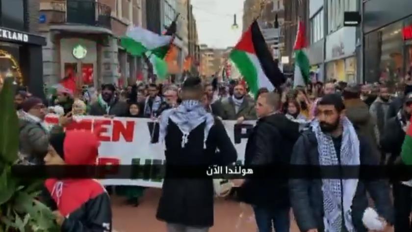 Iranpress: ببینید: اعتراض مردم هلند به جنایات صهیونیست‌ها در غزه