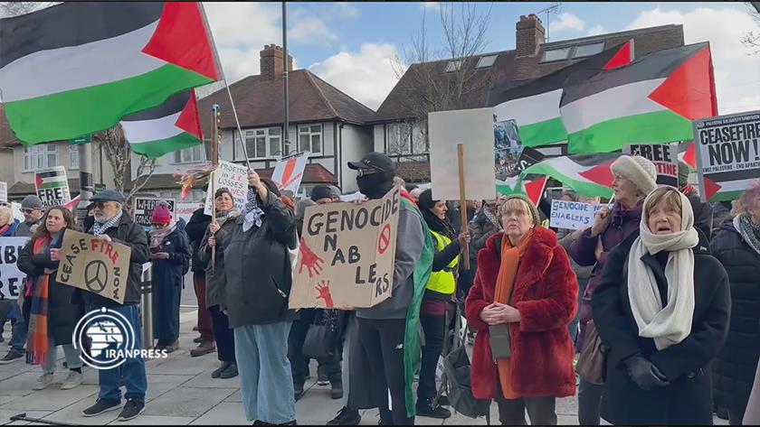 Iranpress: «نه» مردم و حامیان فلسطین در بریتانیا به تسلیح اسرائیل  