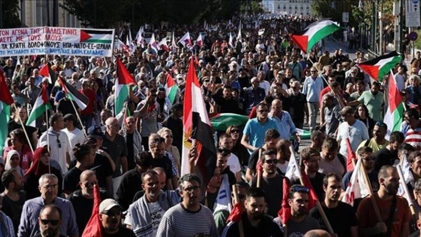 Iranpress: تظاهرات طرفداران فلسطین در شهرهای رم و میلان