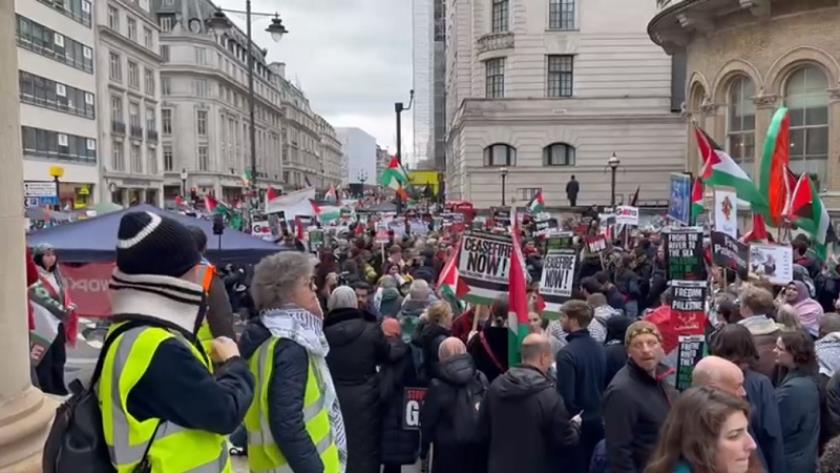 Iranpress: راهپیمایی حامیان آرمان فلسطین در پایتخت بریتانیا