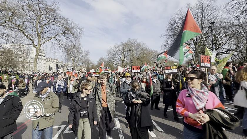 Iranpress: تظاهرات حامیان فلسطین در لندن