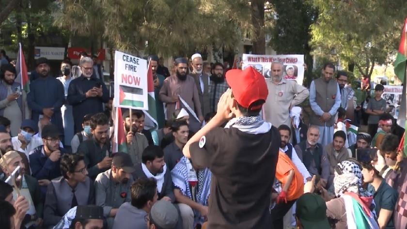 Iranpress: ببینید: تحصن حامیان فلسطین در پایتخت پاکستان