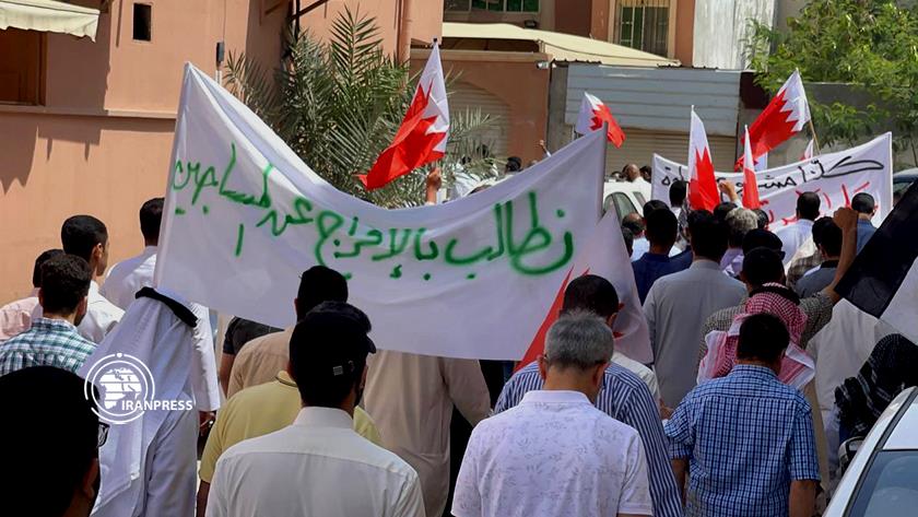 Iranpress: راهپیمایی اعلام همبستگی مردم بحرین با ‌غزه