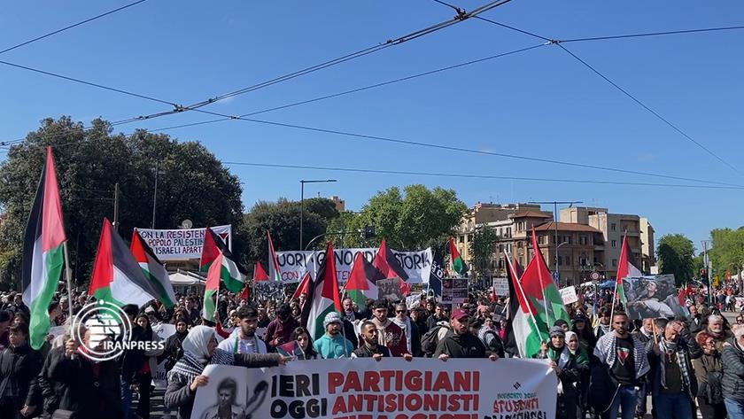 Iranpress: تظاهرات ضد اسرائیلی در پایتخت ایتالیا