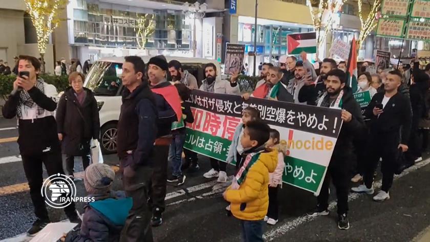 Iranpress: تظاهرات معترضان ژاپنی علیه جنایات صهیونیست‌ها