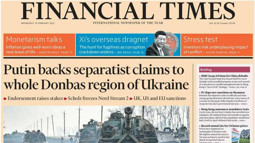 Putin backs separatist claims to whole Donbas region of Ukraine