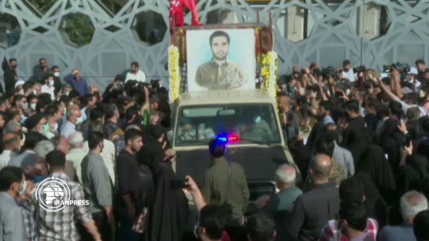 Funeral of IRGC Martyr Sayyad Khodaei underway in Tehran
