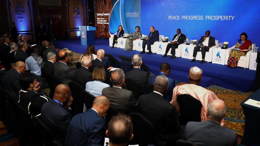 Guests attend the third edition of the Aswan Forum for Sustainable Peace and Development in Cairo, Egypt, on June 21, 2022. (Xinhua/Ahmed Gomaa)