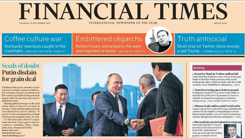 FinancialTimes: Seeds of doubt Putin disdain for grain deal