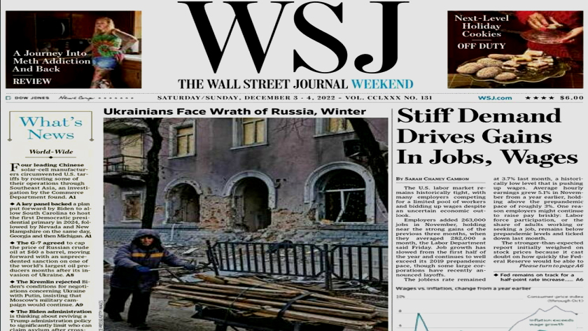 The Wall Street Journal: Ukrainians face wrath of Russia, winter