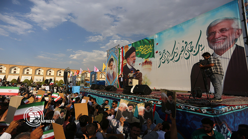 Iran's presidential candidate Jalili delivers speech in Isfahan