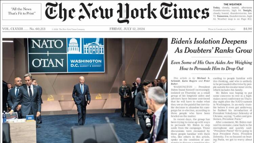 World Newspapers: Biden’s Isolation Deepens As Doubters’ Ranks Grow