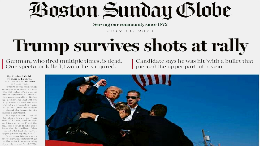 World Newspapers: Trump Survives Shots at Rally