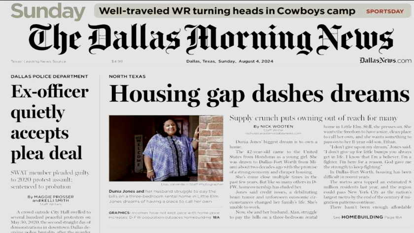 World Newspapers: Housing Gap Dashes Dreams in US