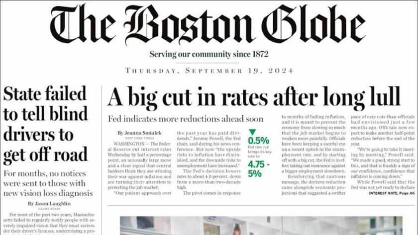 World Newspapers: Fed Goes Big with Half-Point Rate Cut