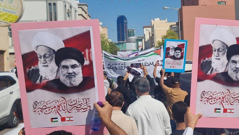 Supporters of Palestine and Lebanon in Bahrain March in Solidarity